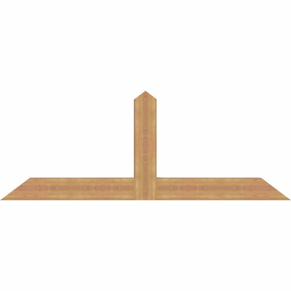 Ekena Millwork Portland Smooth Timber Gable Bracket, Western Red Cedar, 72"W x 27"H x 3 1/2"D x 5 1/2"F, 9/12 Pitch GBW072X27X0406POR00SWR - main